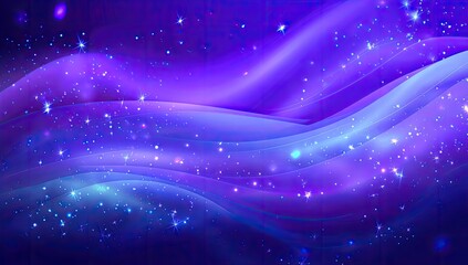 Abstract cosmic swirls of purple and blue