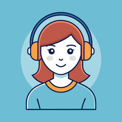 girl with headphones