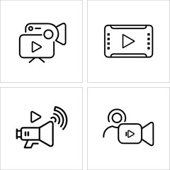 Obraz premium Media icons set