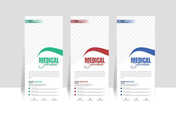 Medical Roll-Up Banner Design Template &ndash; Professional Healthcare Promotion Standee Design 