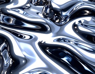 Abstract liquid metal texture