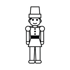 Classic toy soldier illustration in vibrant colors on a clean white background perfect for holiday or vintage themes