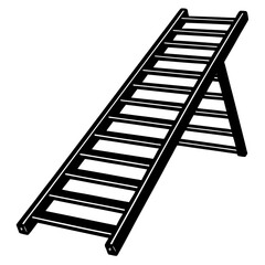 metal ladder isolated on white