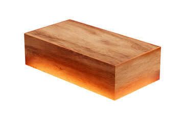 Wooden box isolated on transparent background