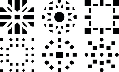 Abstract Geometric Shapes in a Seamless Pattern Design