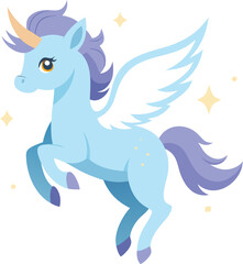 Fototapeta premium blue horse with red ribbon