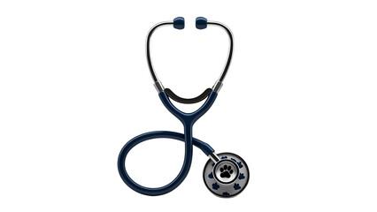 vet stethoscope with dog paws