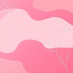 핑크색혼합배경과식물그림웹사이트디자인