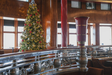 Cozy living room atmosphere inside cafe café coffee shop bar lounge bistro onboard luxury historic...