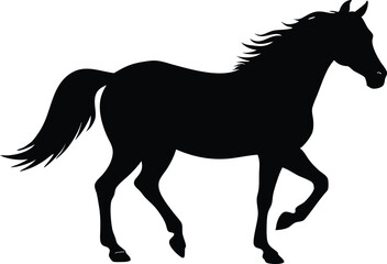 Elegant silhouette  morgan horse silhouette horse silhouette vector.