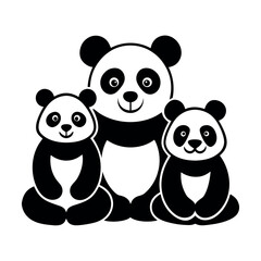 Panda Family Cartoon Image