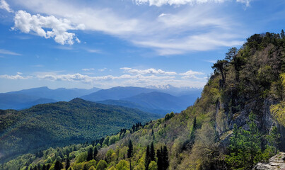 mountain landscape with blue sky