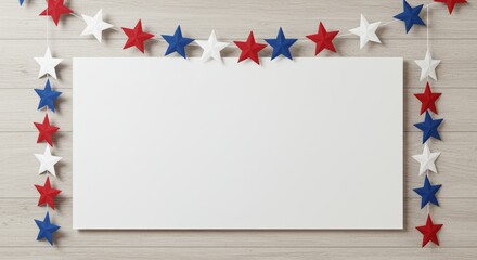 Festive Paper Banner with Star Garland