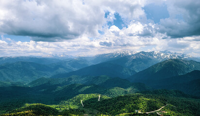 Obraz premium mountain landscape with clouds