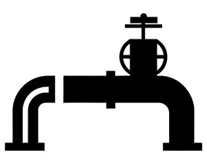 Gas Pipeline Silhouette Vector Art