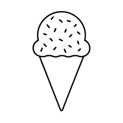Delicious ice cream cone with colorful sprinkles isolated on a clean white background perfect for summer treats and desserts