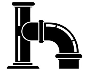 Gas Pipeline Silhouette Vector Art