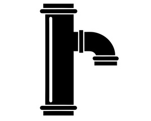 Gas Pipeline Silhouette Vector Art