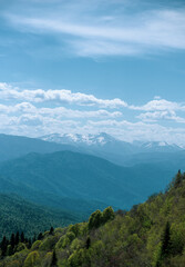 Naklejka premium mountain landscape with blue sky