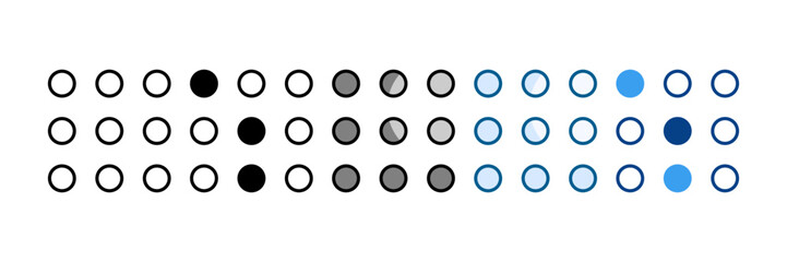 Braille Alphabet Icon Set Multiple Style Collection