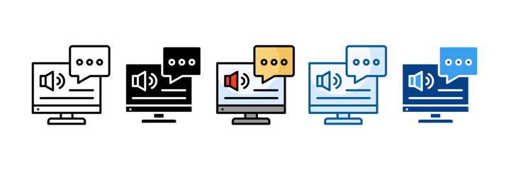 Screen Reader Icon Set Multiple Style Collection