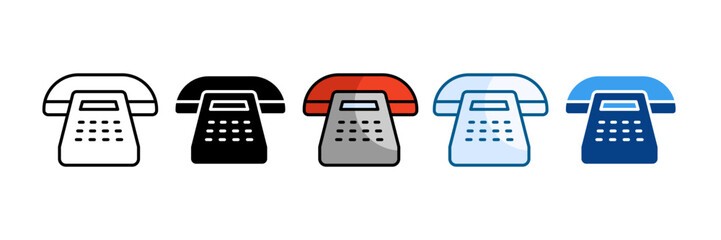 Telecommunication Icon Set Multiple Style Collection