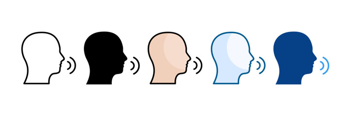 Voice Control Icon Set Multiple Style Collection