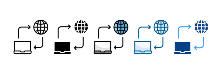 Remote Access Icon Set Multiple Style Collection