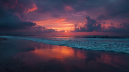 Ocean Sunset Vivid Reflection