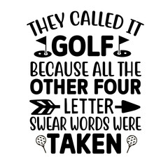 Golf T-Shirt Design, Golf Silhouette Vector