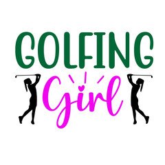 Golf T-Shirt Design, Golf Silhouette Vector