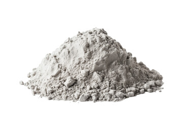 Fototapeta premium A mound of white powder Isolated on transparent Background, showcasing its fine texture and uniform appearance.