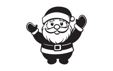 Naklejka premium christmas happy santa claus