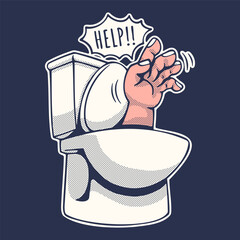 Man Flushed In Toilet