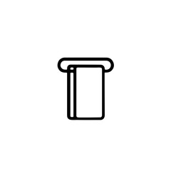 Towel Holder or Towel Bar Icon. This simple graphic is versatile for use in web design, mobile applications, home improvement projects, and interior design themes