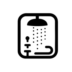 Shower Head with Water Droplets Icon. Ideal for web icons, mobile applications, infographics, and various design projects