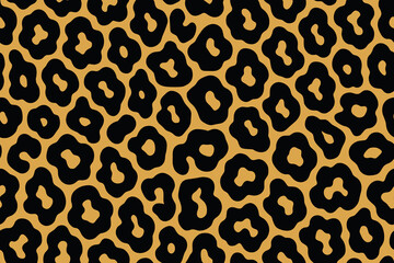 Retro Style Jaguar Print Seamless Vector Pattern