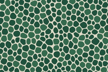 Seamless Green Gecko Skin Pattern with Organic Spots