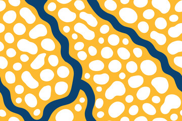 Seamless Abstract Yellow and Blue Poison Dart Frog Skin Pattern © Katyam1983