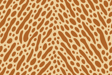 Seamless Beige and Orange Lionfish Skin Pattern with Flowing Stripes