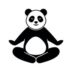 Yoga Panda in Relaxing Pose