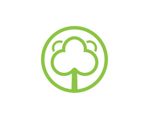  Tree green identity card vector logo template