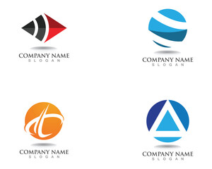 Business finance logo and symbols vector concept illustration