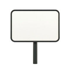 Blank Rectangular Street Sign Mockup Perfect for Advertising Design isolated on transparent background