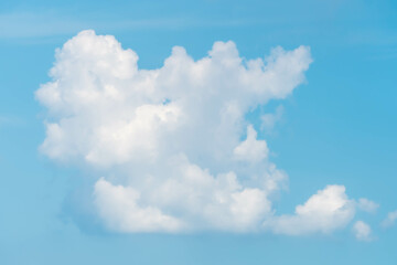 White clouds under the blue sky