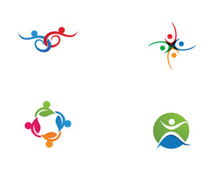 Community people logo and symbols template  icons