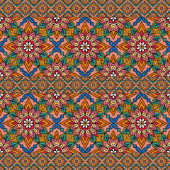 ethnic floral seamless pattern. abstract ornament pattern