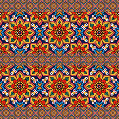 ethnic floral seamless pattern. abstract ornament pattern