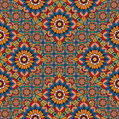 ethnic floral seamless pattern. abstract ornament pattern