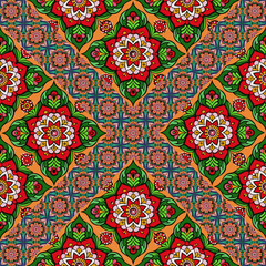 ethnic floral seamless pattern. abstract ornament pattern
